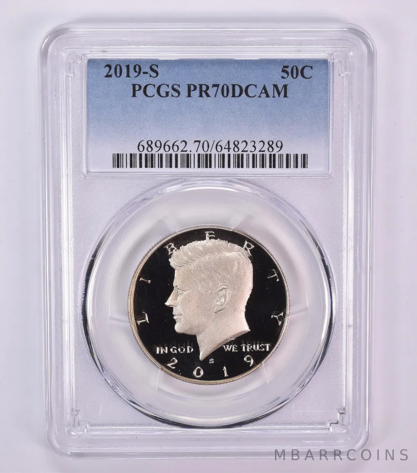 2019-S Kennedy Half Dollar PR70 DCAM PCGS Blue Label