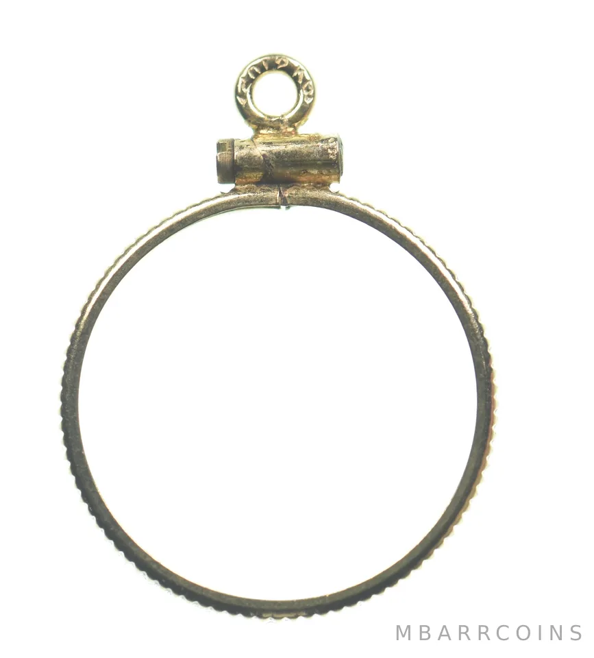 12k 0.6 Gram Gold Filled 15.5mm Coin Bezel Pendant Frame Edge *4950
