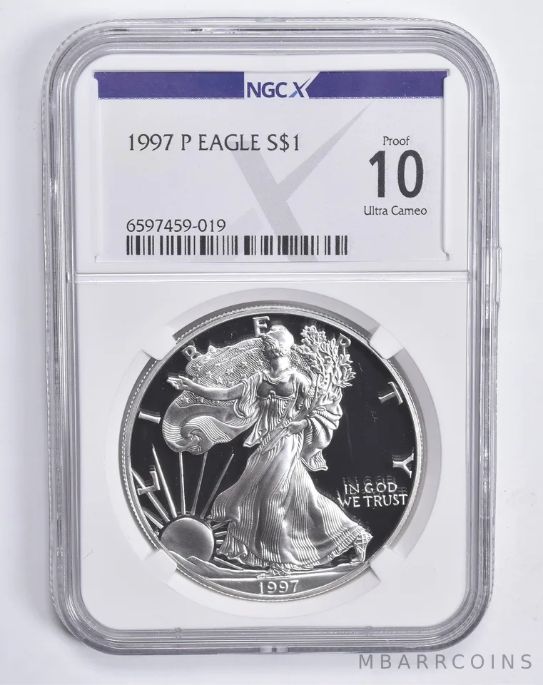 1997-P American Silver Eagle Proof 10 NGC X