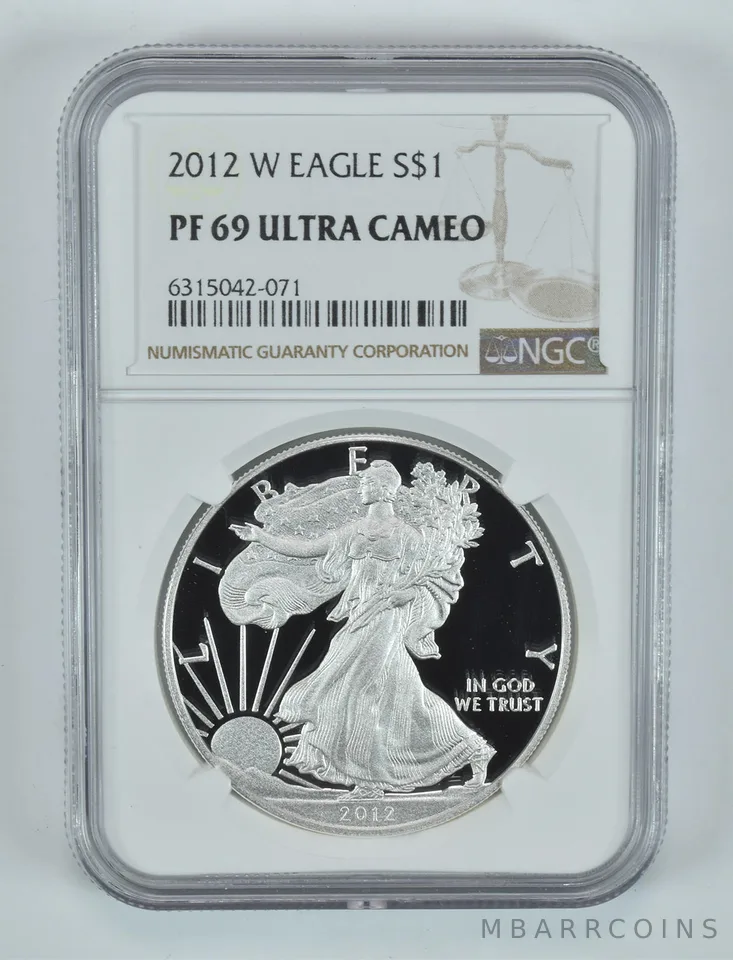 2012-W American Silver Eagle PF69 UCAM NGC Brown Label
