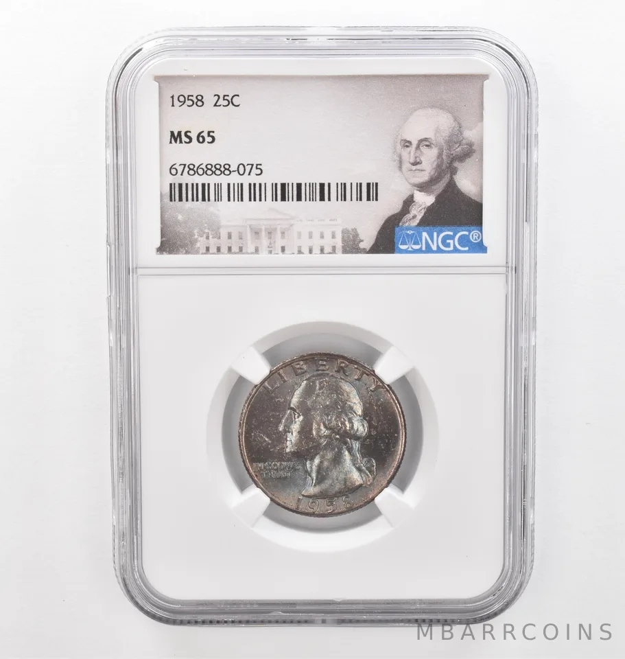 1958 Washington Quarter MS65 NGC Beautiful Tone *2263