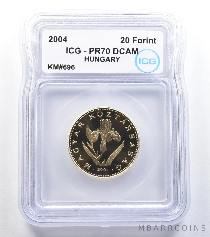 2004 Hungary 20 Forint KM#696 PR70 DCAM ICG a7954