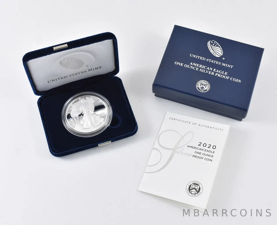 2020-S American Silver Eagle PROOF Special S Mint - Coin & Box & COA