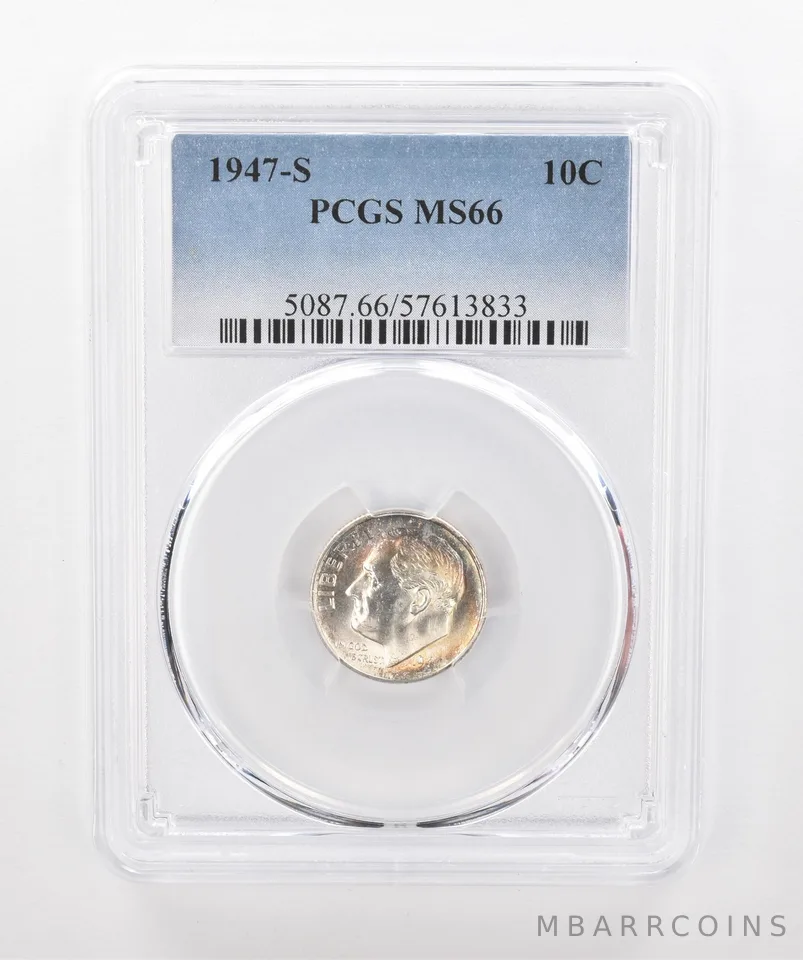 1947-S Roosevelt Dime MS66 PCGS Beautiful Tone *1534