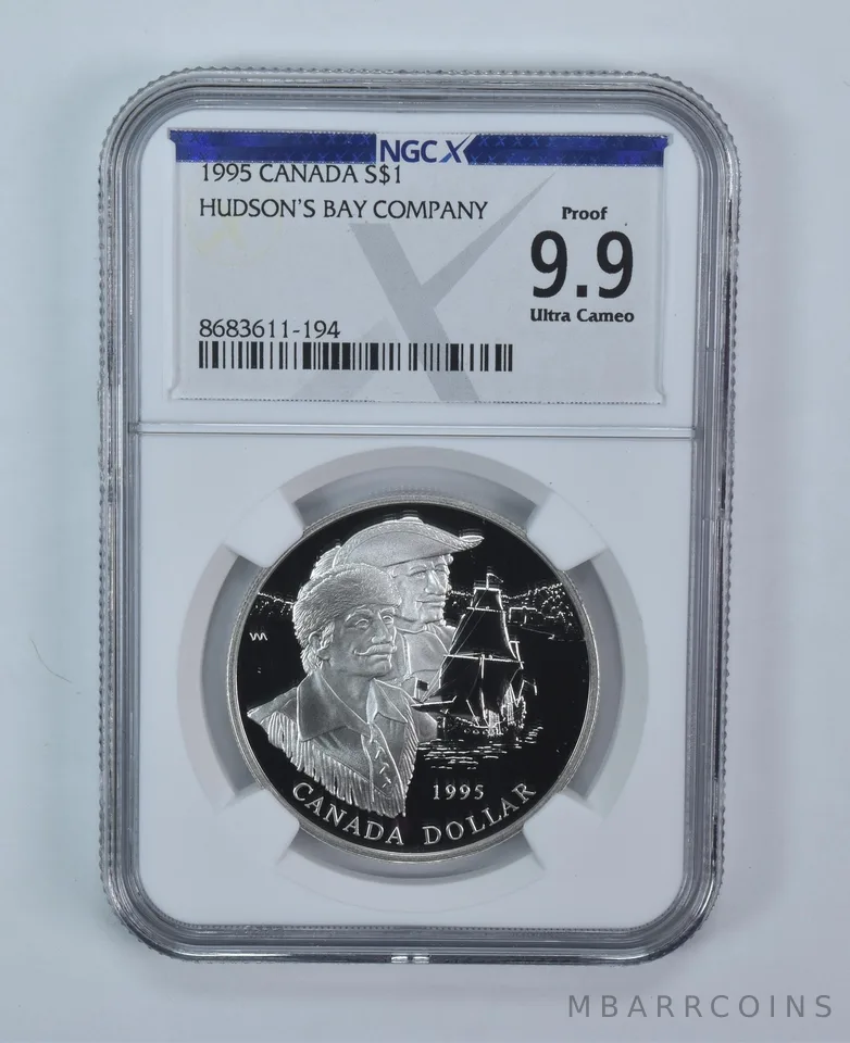 1995 Canada 1 Dollar Silver Hudson's Bay Company Proof 9.9 UCAM NGC X NGCX