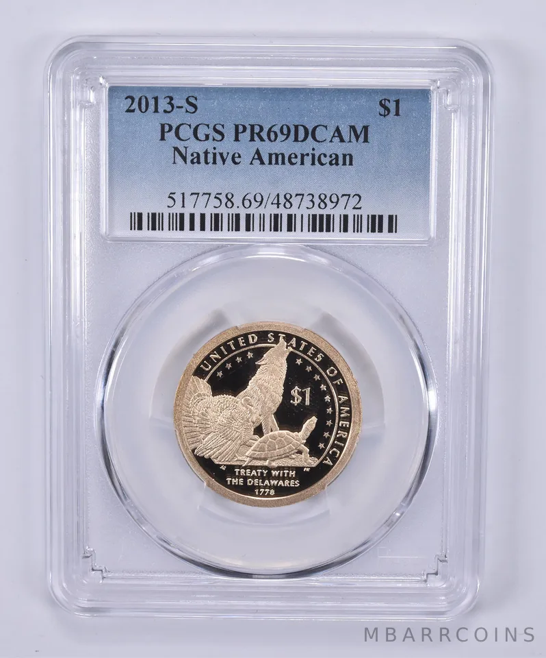 2013-S Sacagawea $1 Treaty With The Delawares PR69 DCAM PCGS