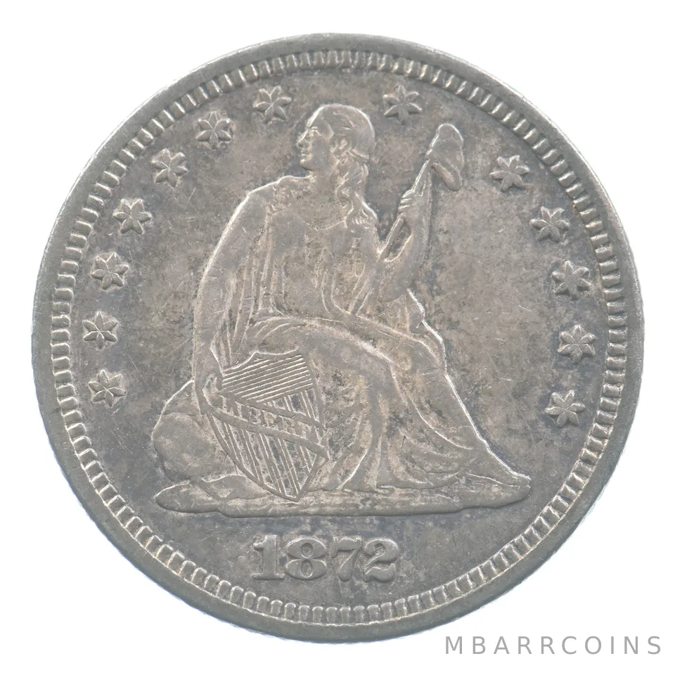 1872 Seated Liberty Quarter *4786