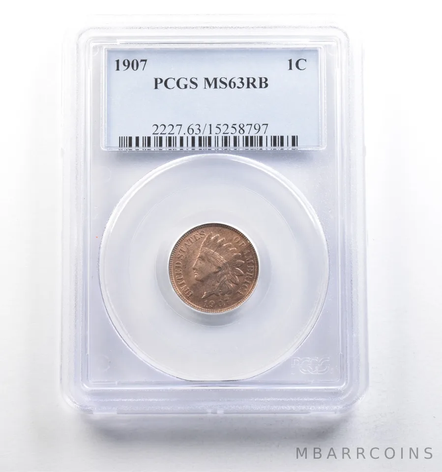 1907 Indian Head Cent MS63 RB PCGS *5718