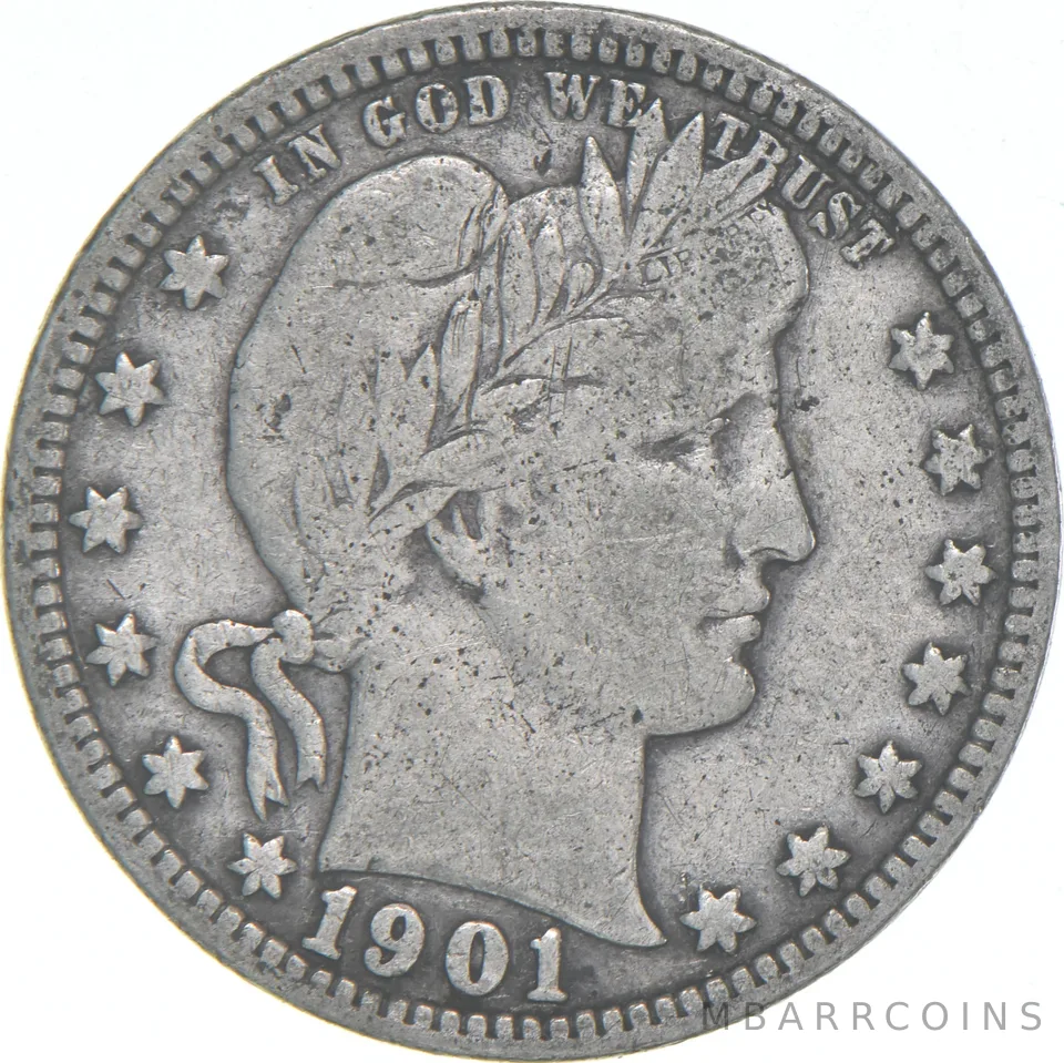1901 Barber Quarter Average Circ