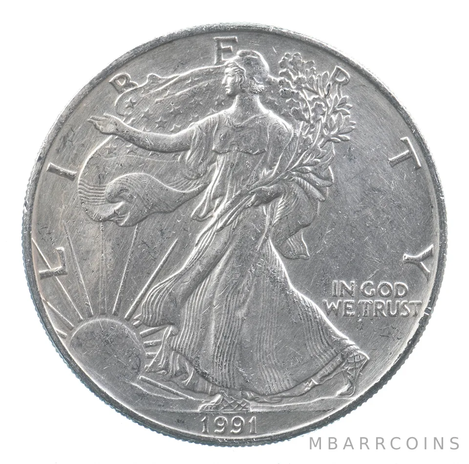 Better Date 1991 American Silver Eagle 1 Troy Oz .999 Fine Silver *774