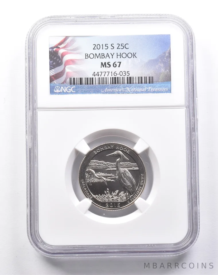 MS67 2015-P Washington Quarter Bombay Hook NGC *6135