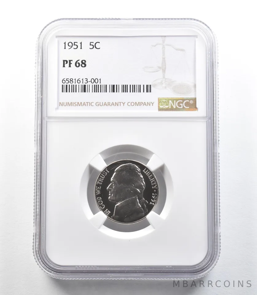 1951 Jefferson Nickel PF68 NGC *0131