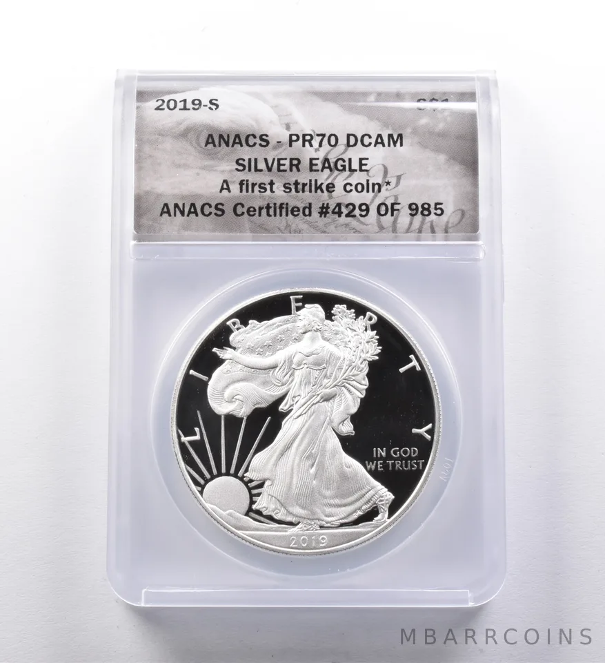 PR70 DCAM 2019-S American Silver Eagle FS ANACS a3014