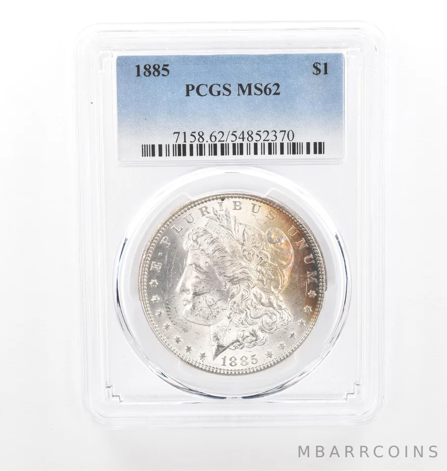 1885 Morgan Silver Dollar MS62 PCGS Beautiful Tone *2083