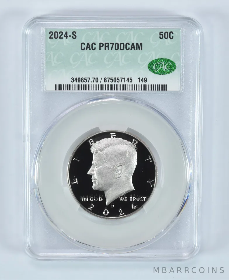 2024-S Kennedy Half Dollar PR70 DCAM CAC CACg