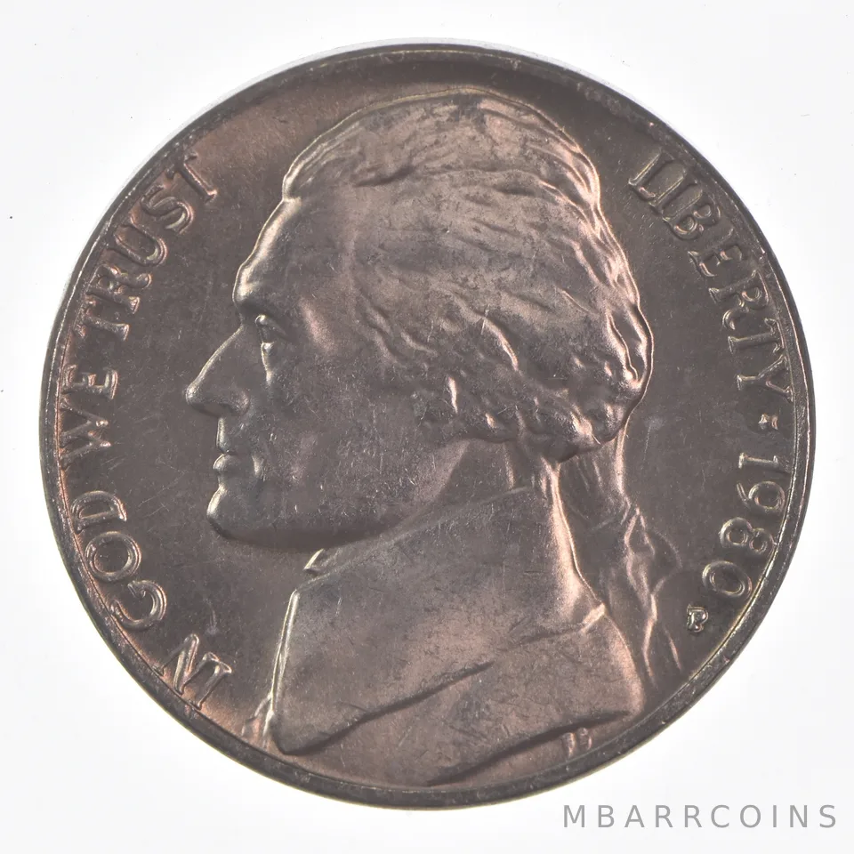 1980-P Jefferson Nickel Unc