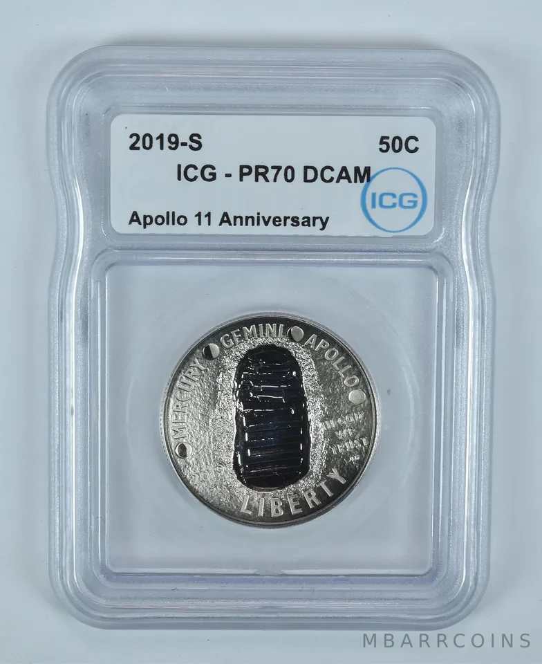 2019-S Apollo 11 Commemorative Half Dollar PR70 DCAM ICG