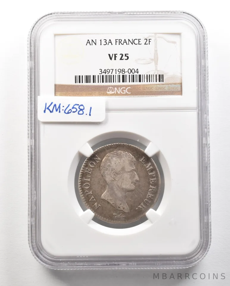 AN 13A France 2 Francs VF25 NGC a4739