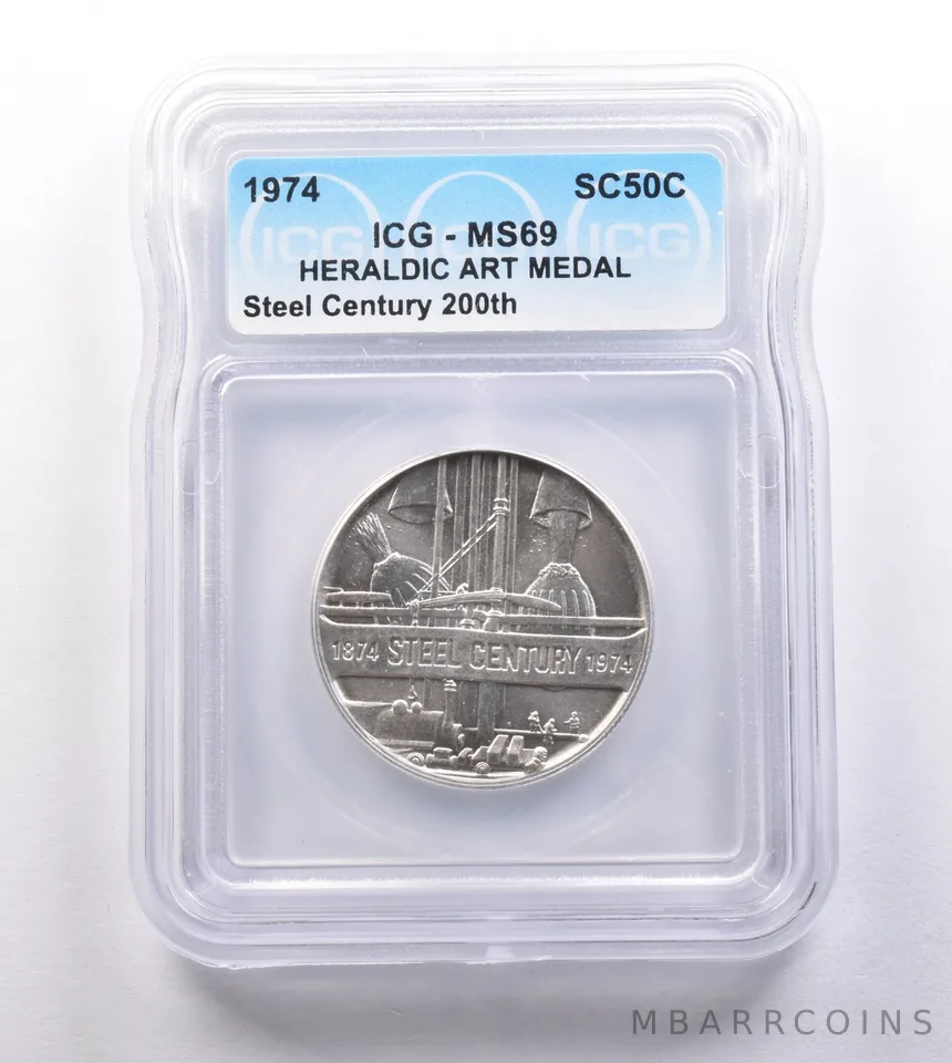 1974 So Called Half Dollar Steel Century 200th MS69 ICG