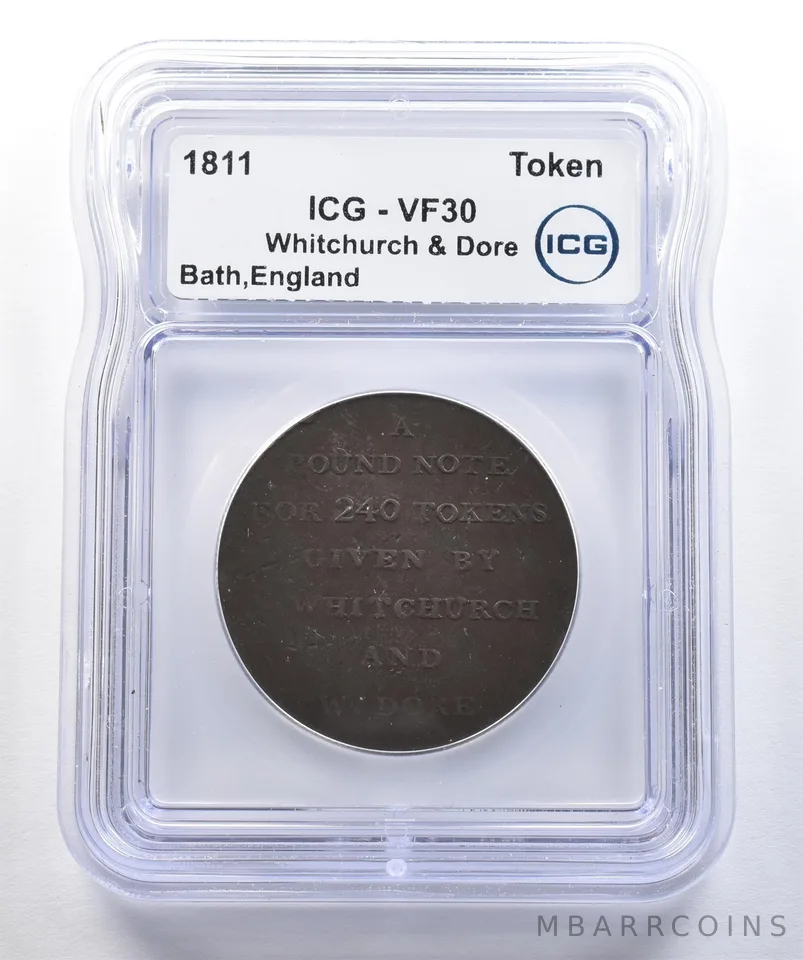 1811 Great Britain Token Whitchurch & Dore Bath VF30 ICG *7762