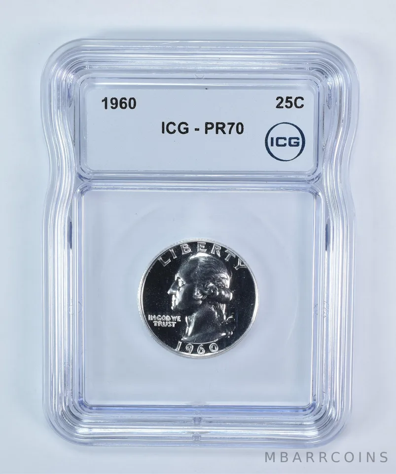 1960 Washington Quarter PR70 ICG