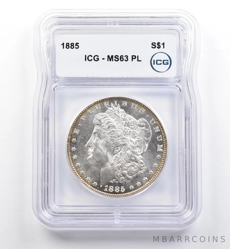 1885 Morgan Silver Dollar MS63 PL ICG *0120