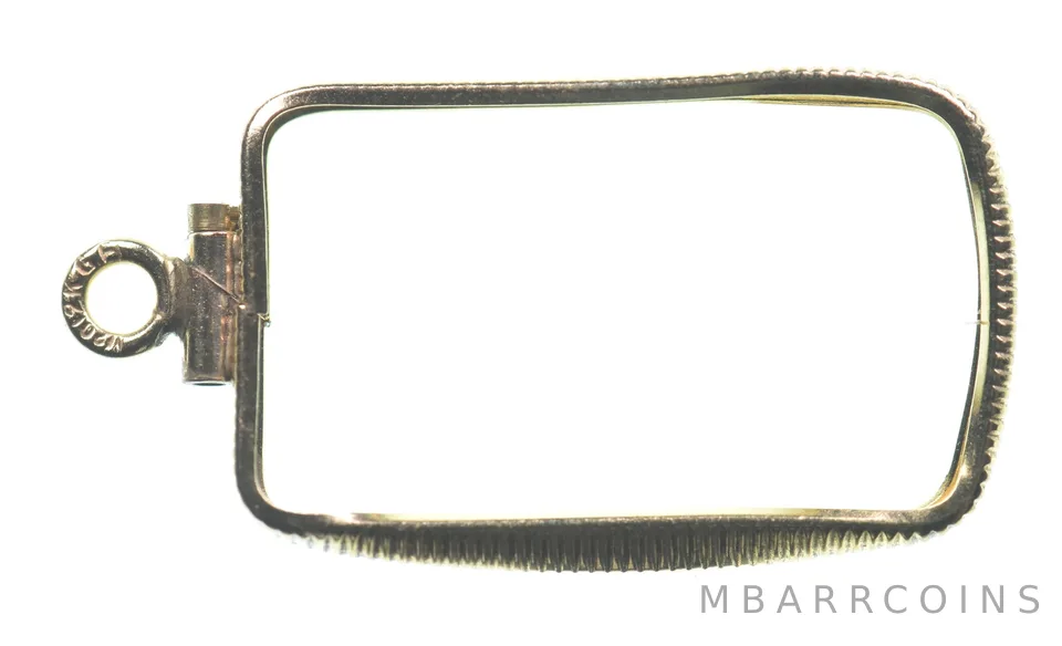 12K Gold Filled 25 MM Gold Bar Bezel Pendant Frame Edge *2109