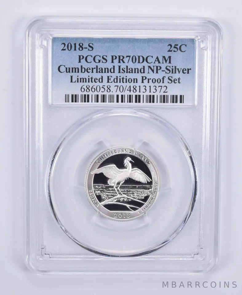 2018-S Quarter Silver Cumberland Island Limited Edition Set PR70 PCGS