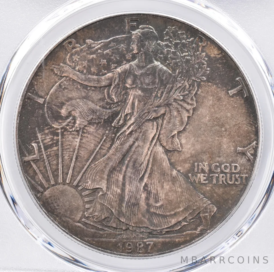1987 American Silver Eagle MS67 PCGS Beautiful Tone *1315