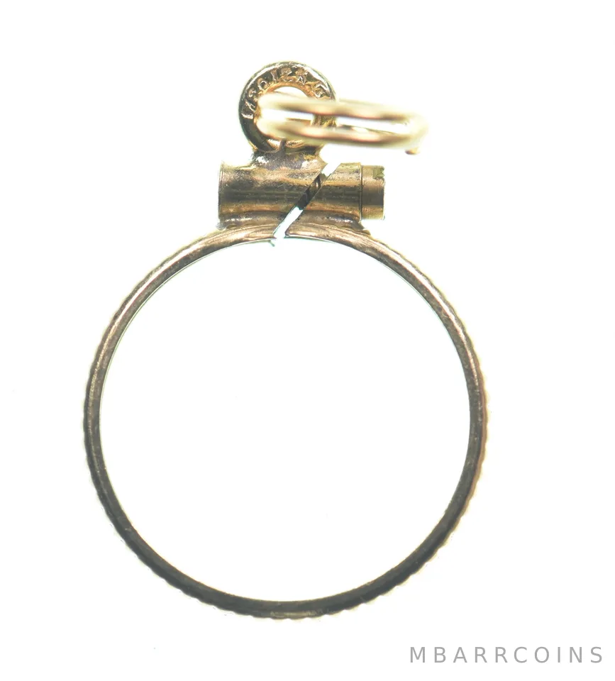 12k 0.6 Gram Gold Filled 12mm Coin Bezel Pendant Frame Edge *4883