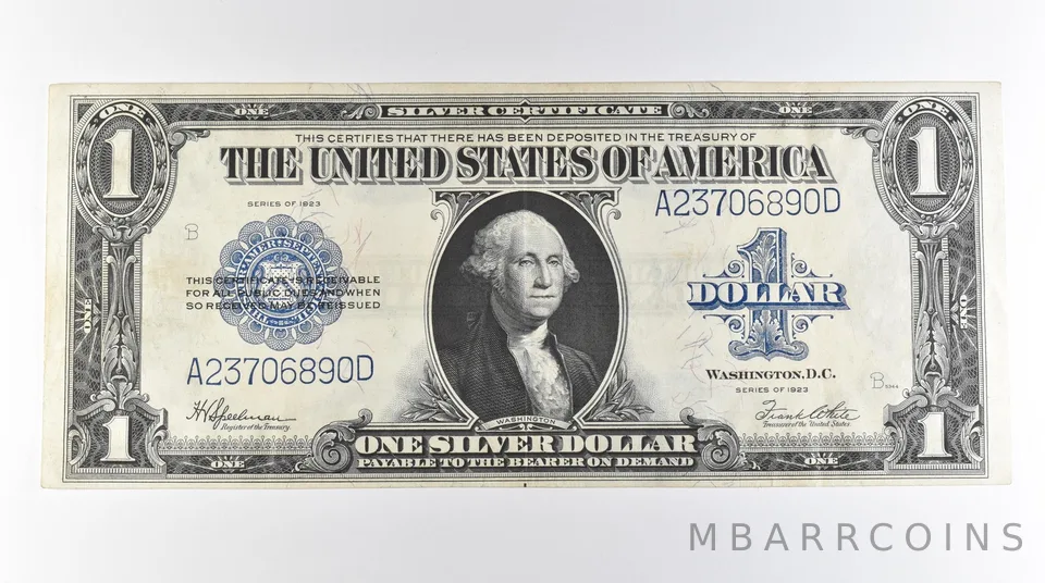 1923 $1 Silver Certificate Large Note Blue Seal FR#237 *0763