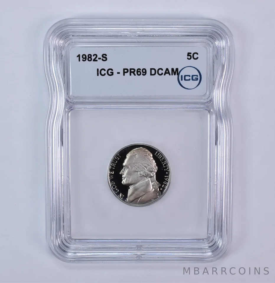 1982-S Jefferson Nickel PR69 DCAM ICG