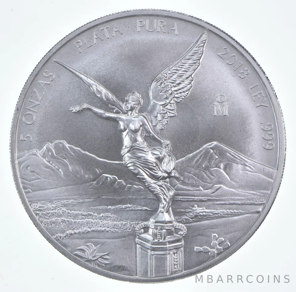 2018 Mo Mexico 5 Onza Silver Libertad