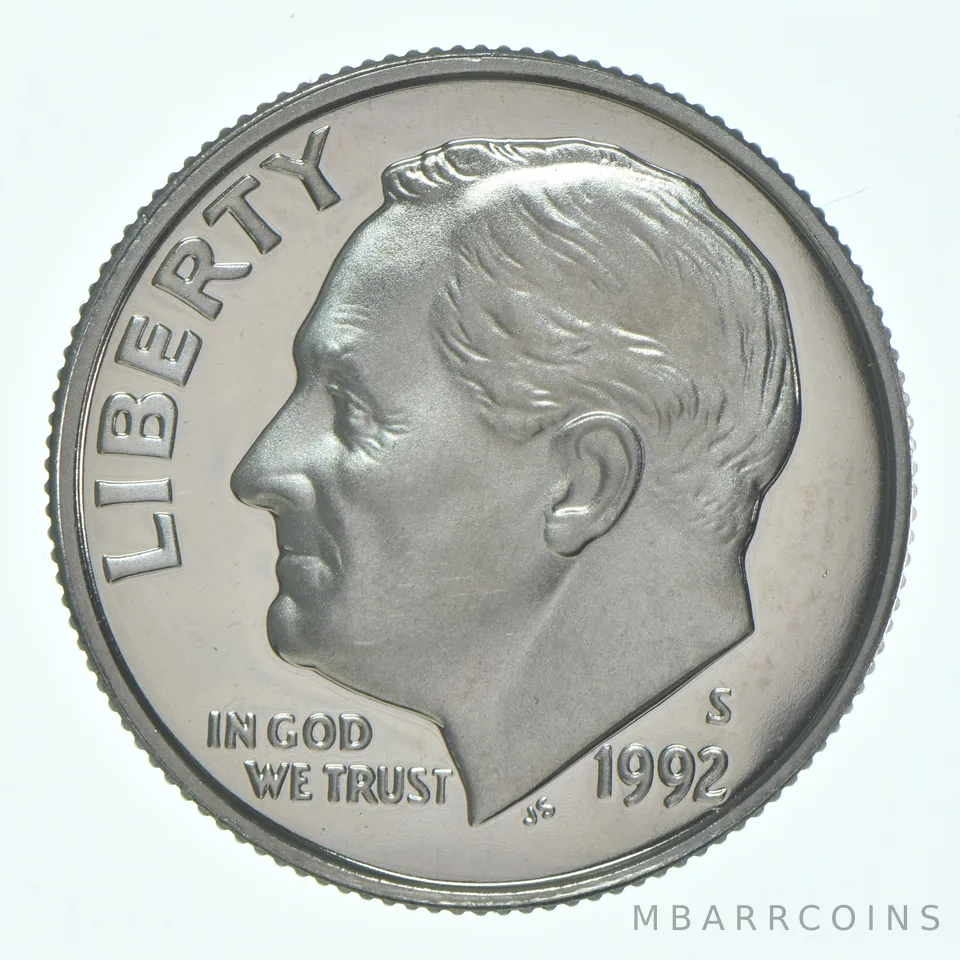 1992-S Roosevelt Dime CLAD Proof