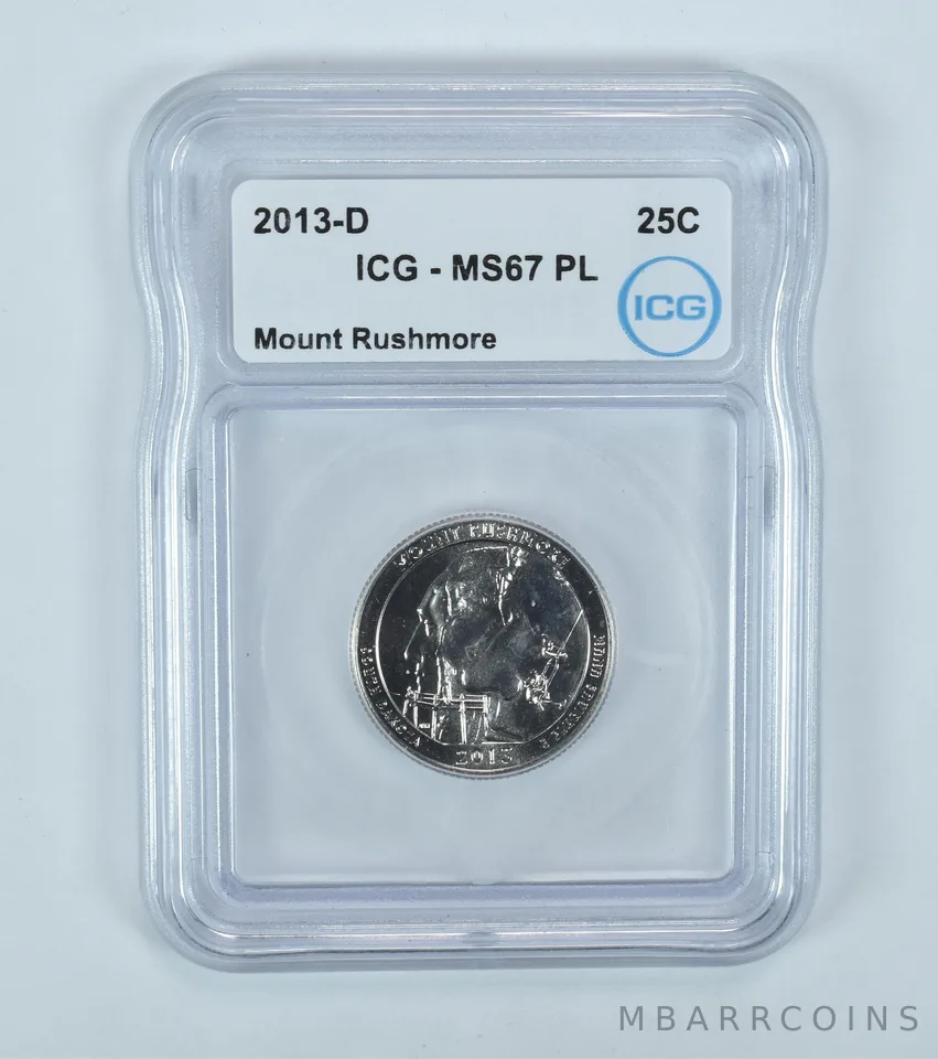 2013-D Washington Quarter ATB Mount Rushmore MS67 PL ICG