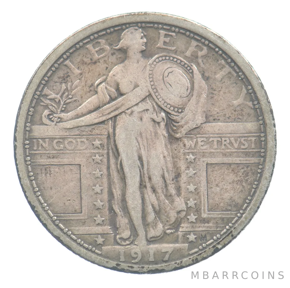 1917 Standing Liberty Quarter Type 1 *9686