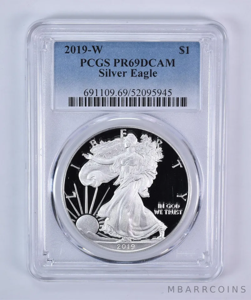 2019-W American Silver Eagle PR69 DCAM PCGS Blue Label
