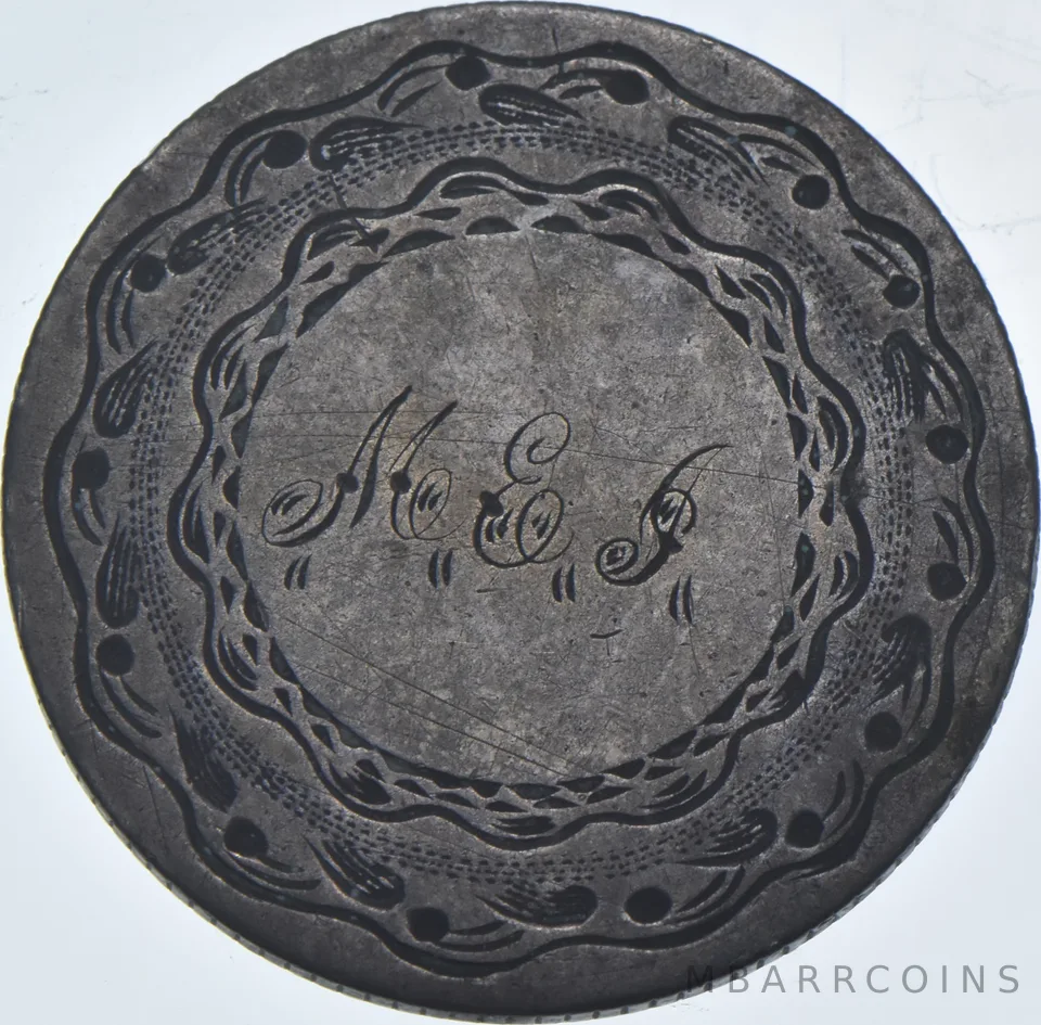 1853 Seated Liberty Quarter - Love Token *9352