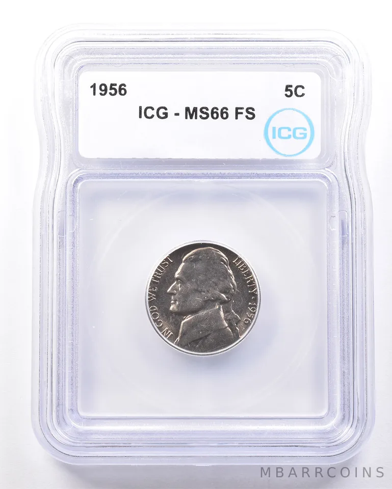 1956 Jefferson Nickel MS66 FS ICG *7247