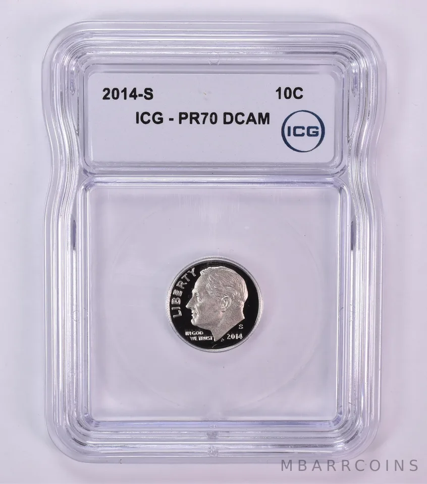 2014-S Roosevelt Dime PR70 DCAM ICG