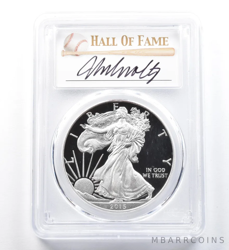 2015-W American Silver Eagle John Smoltz PR70 DCAM PCGS *1206