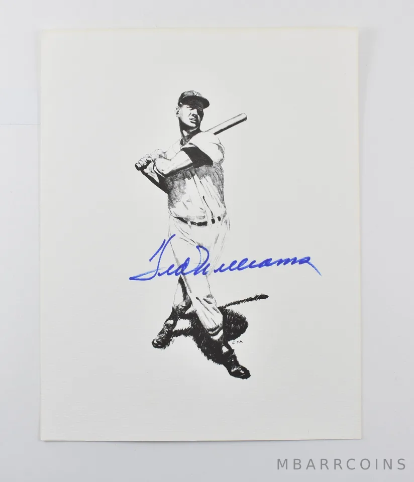Ted Williams Signed Sketch SGC Authentic *4013