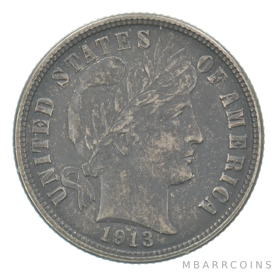 1913 Barber Dime Beautiful Tone *5132