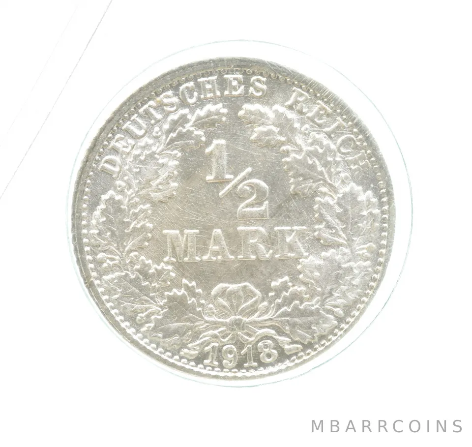 1918 F Germany Half Mark Gem Unc *0168