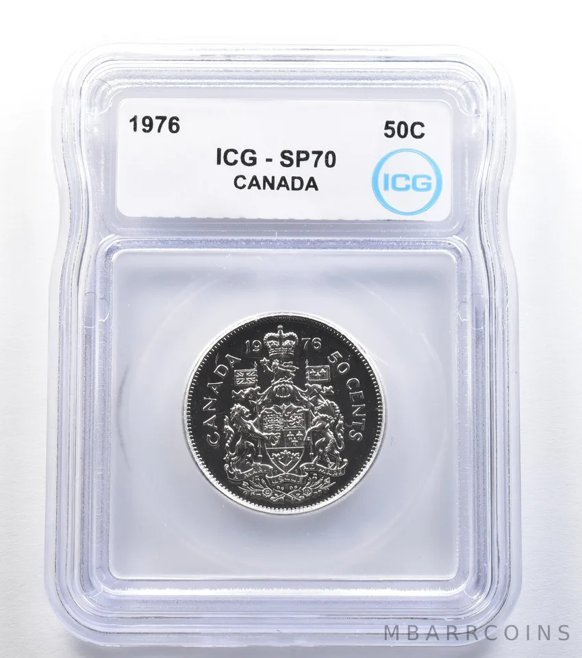 1976 Canada 50 Cents SP70 ICG a7830