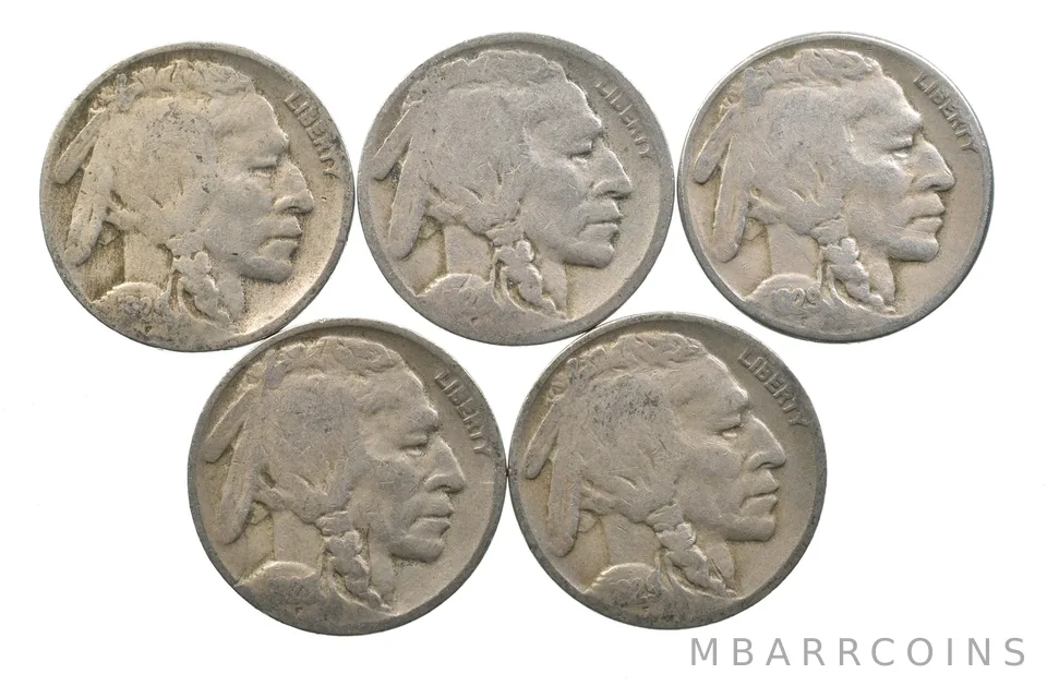 BETTER Lot 1928-D 1928-D 1929-S 1928-D 1929-S Buffalo Nickel Collection *157