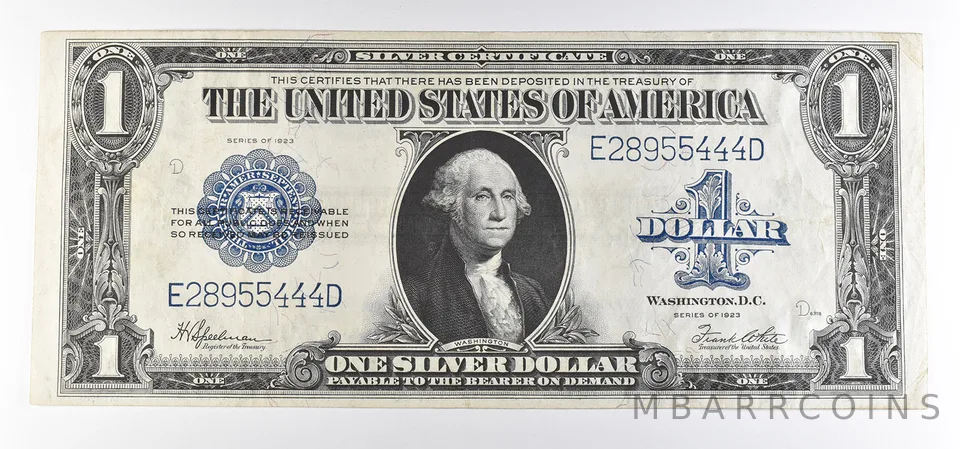 1923 $1 Silver Certificate Large Note Blue Seal FR#237 *0812