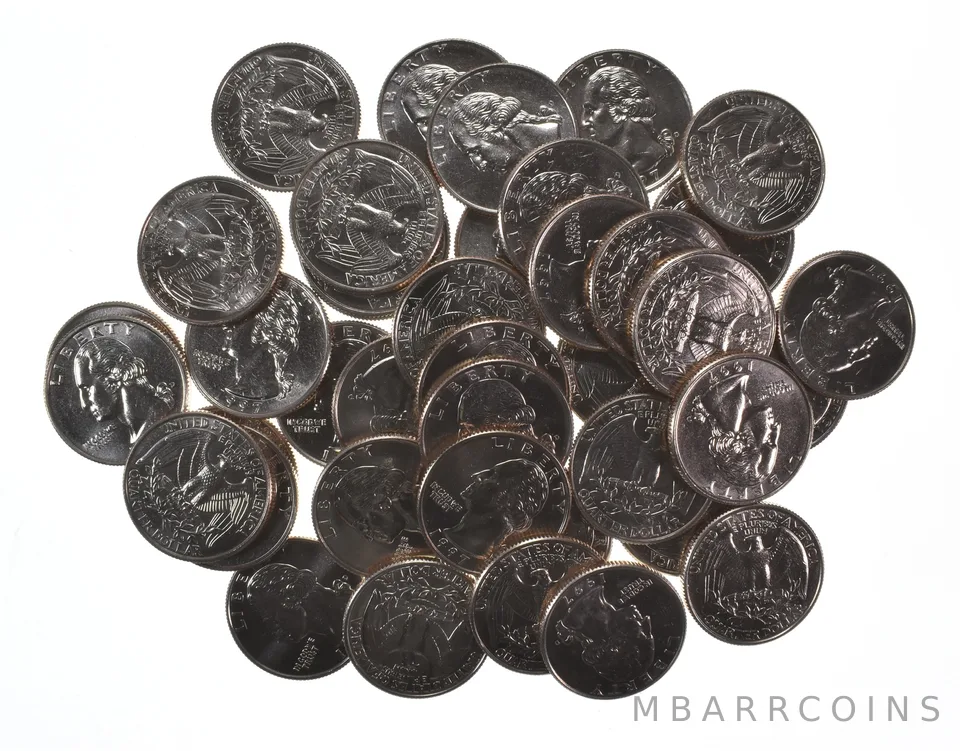 Lot (40) 1997-D Washington Quarter Clad Unc Roll