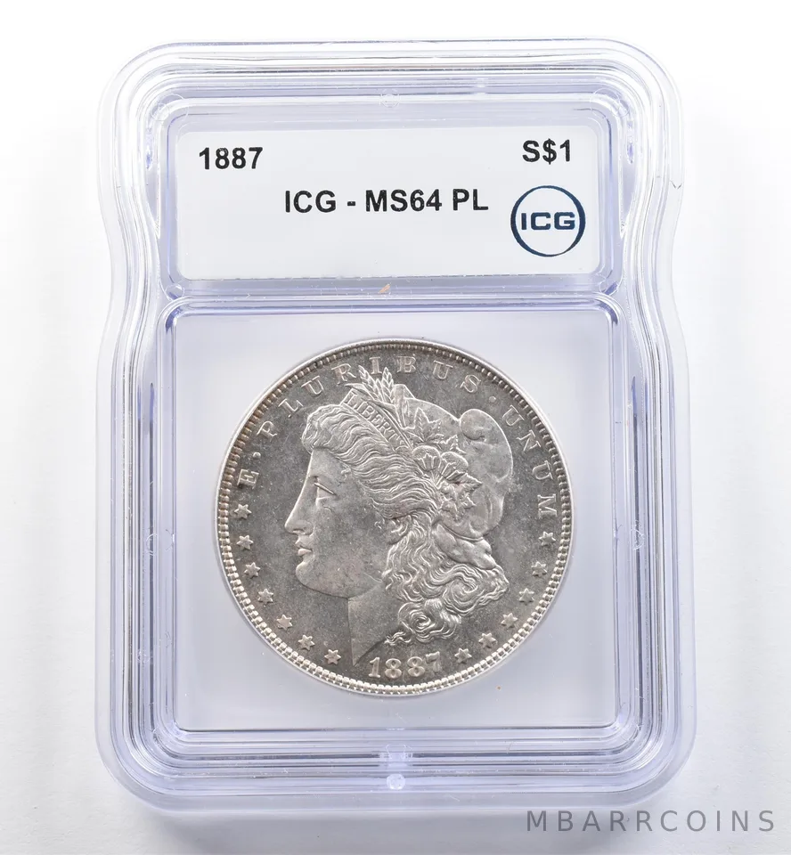 1887 Morgan Silver Dollar MS64 PL ICG *6019