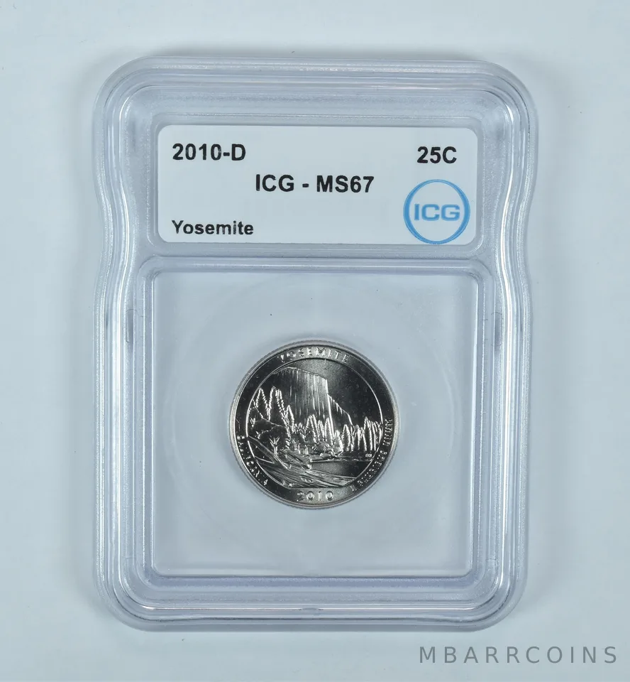 2010-D Washington Quarter ATB Yosemite MS67 ICG